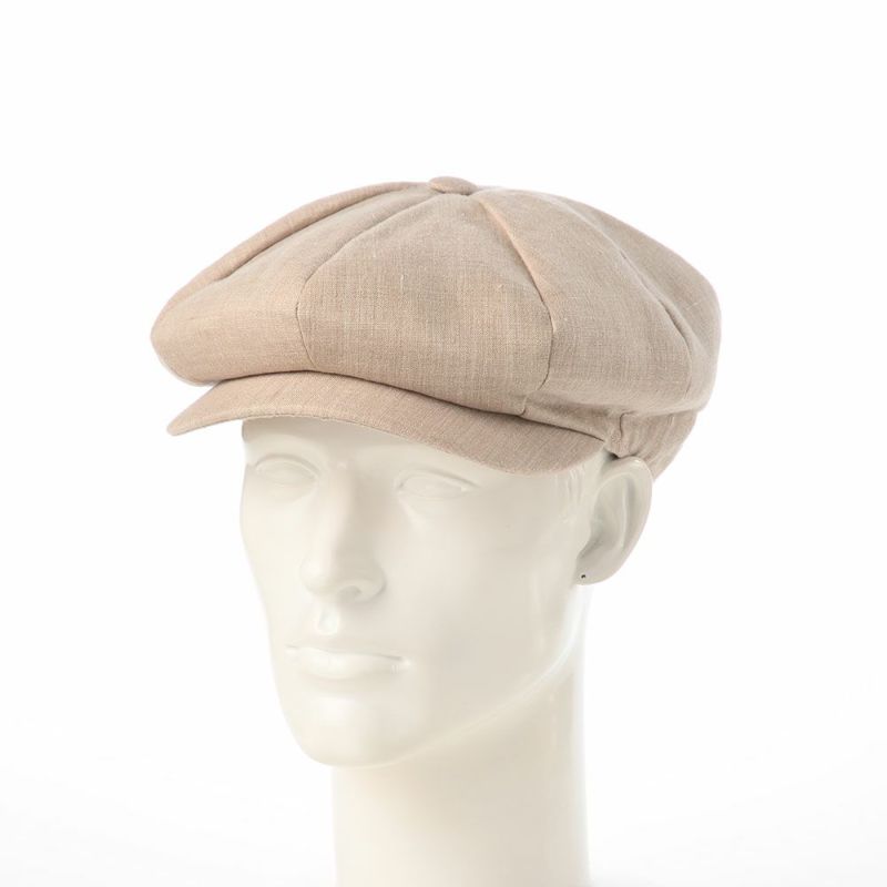ボルサリーノのキャスケット 8panel Berretto Free Visor Linen（8パネル ベレット フリーバイザー リネン） B15023 ベージュ