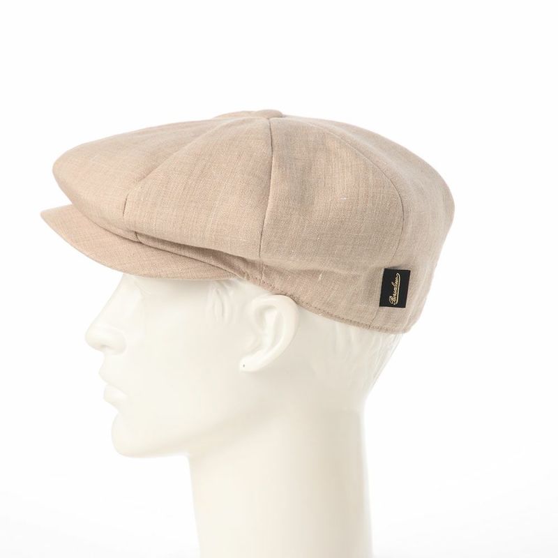 ボルサリーノのキャスケット 8panel Berretto Free Visor Linen（8パネル ベレット フリーバイザー リネン） B15023 ベージュ