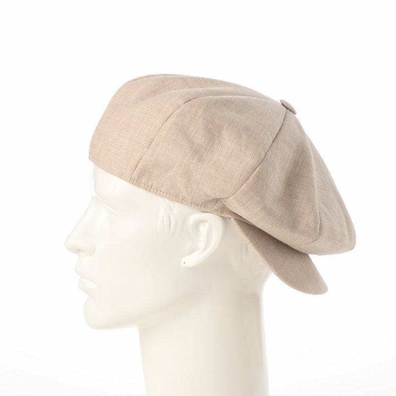 ボルサリーノのキャスケット 8panel Berretto Free Visor Linen（8パネル ベレット フリーバイザー リネン） B15023 ベージュ