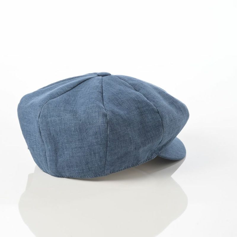 ボルサリーノのキャスケット 8panel Berretto Free Visor Linen（8パネル ベレット フリーバイザー リネン） B15023 ブルー