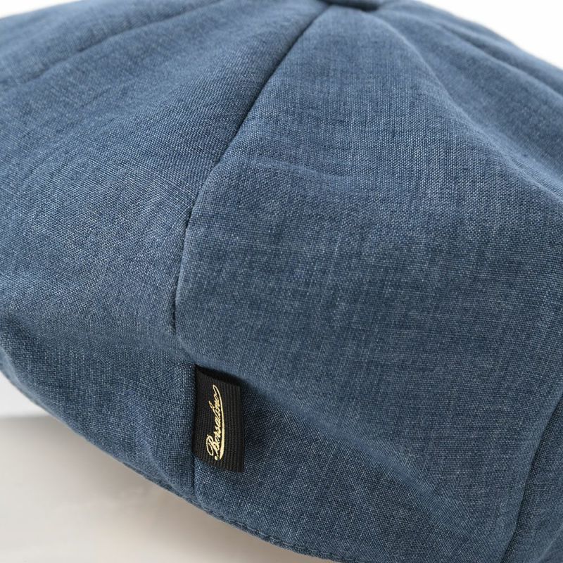ボルサリーノのキャスケット 8panel Berretto Free Visor Linen（8パネル ベレット フリーバイザー リネン） B15023 ブルー