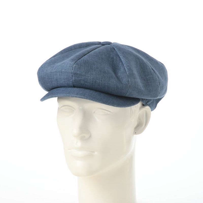 ボルサリーノのキャスケット 8panel Berretto Free Visor Linen（8パネル ベレット フリーバイザー リネン） B15023 ブルー
