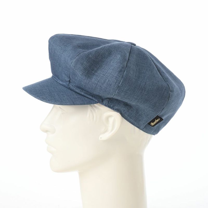 ボルサリーノのキャスケット 8panel Berretto Free Visor Linen（8パネル ベレット フリーバイザー リネン） B15023 ブルー