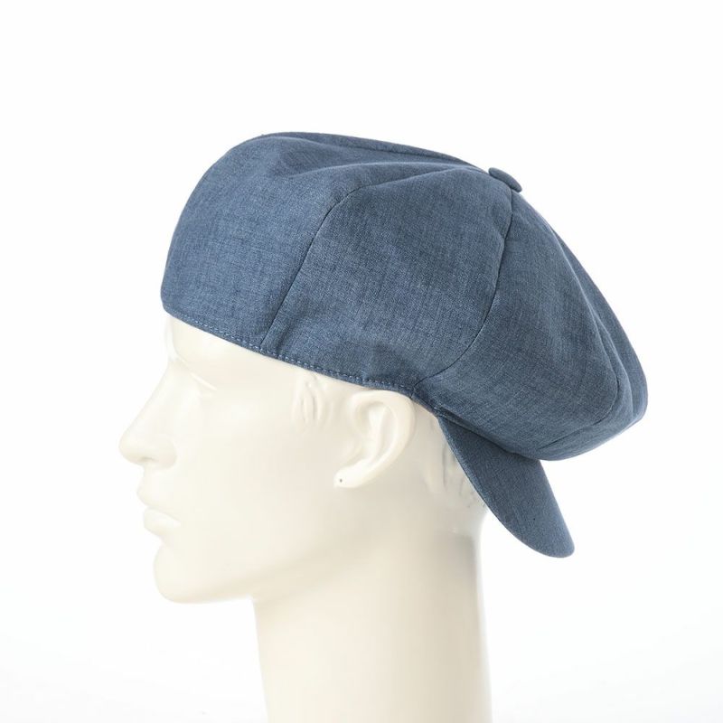ボルサリーノのキャスケット 8panel Berretto Free Visor Linen（8パネル ベレット フリーバイザー リネン） B15023 ブルー