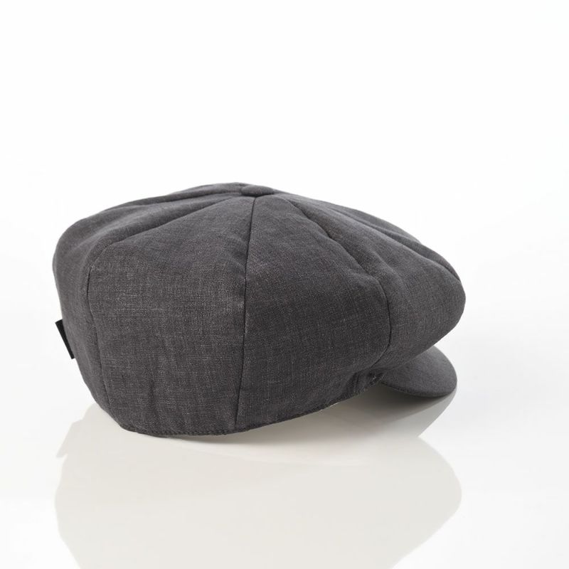 ボルサリーノのキャスケット 8panel Berretto Free Visor Linen（8パネル ベレット フリーバイザー リネン） B15023 ダークグレー