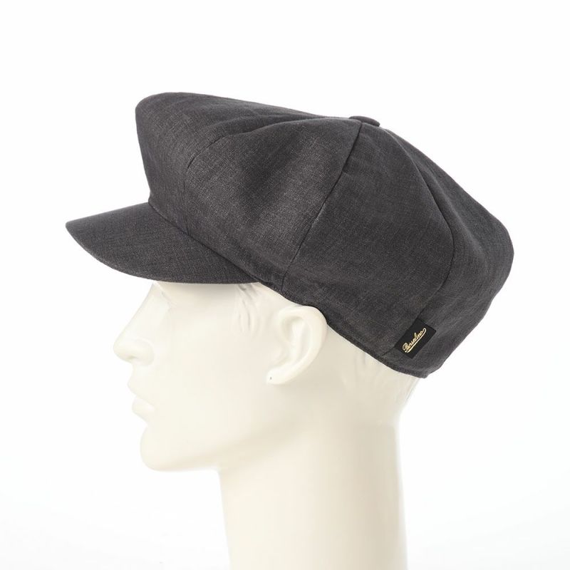 ボルサリーノのキャスケット 8panel Berretto Free Visor Linen（8パネル ベレット フリーバイザー リネン） B15023 ダークグレー