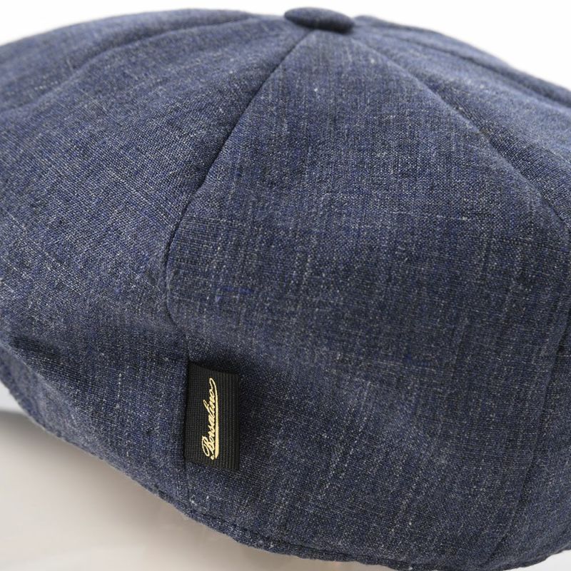 ボルサリーノのキャスケット 8panel Berretto Free Visor Linen（8パネル ベレット フリーバイザー リネン） B15023 ネイビー