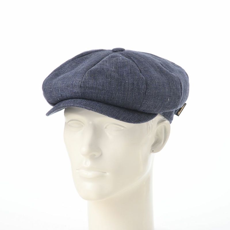 ボルサリーノのキャスケット 8panel Berretto Free Visor Linen（8パネル ベレット フリーバイザー リネン） B15023 ネイビー