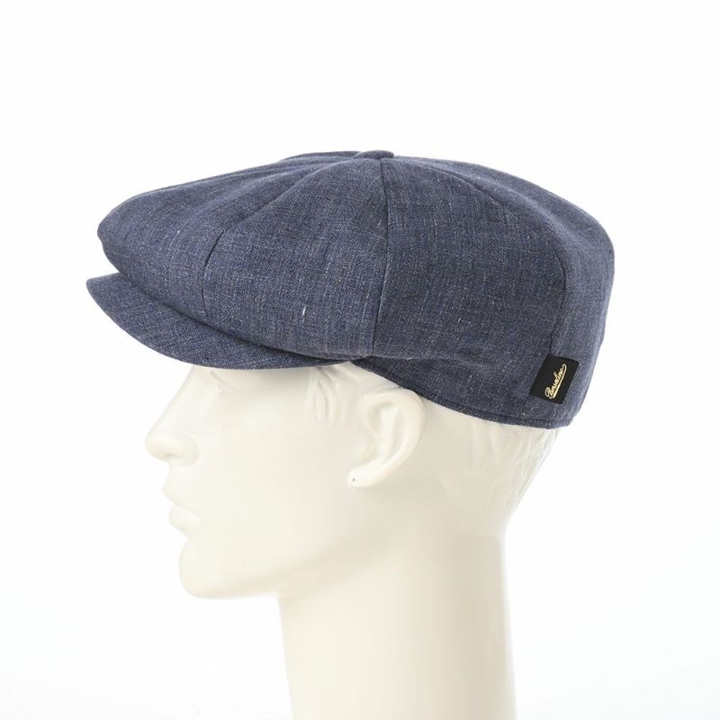 ボルサリーノのキャスケット 8panel Berretto Free Visor Linen（8パネル ベレット フリーバイザー リネン） B15023 ネイビー
