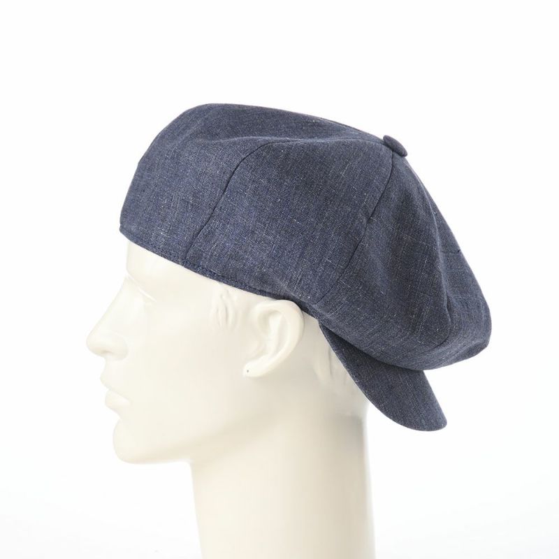 ボルサリーノのキャスケット 8panel Berretto Free Visor Linen（8パネル ベレット フリーバイザー リネン） B15023 ネイビー
