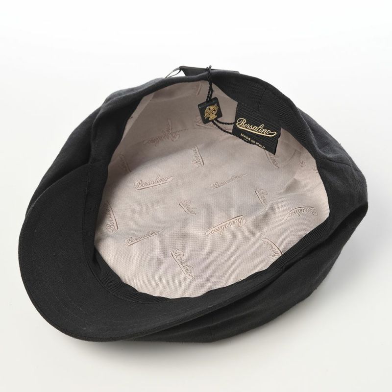 ボルサリーノのハンチング Hunting Ubaldo Linen（ハンチング ウバルド リネン） B15113 ブラック