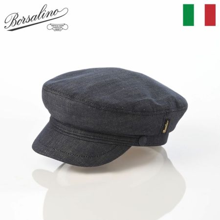 ボルサリーノのハンチング Sailor Cap Denim（セーラーキャップ デニム） B45079 ダークネイビー