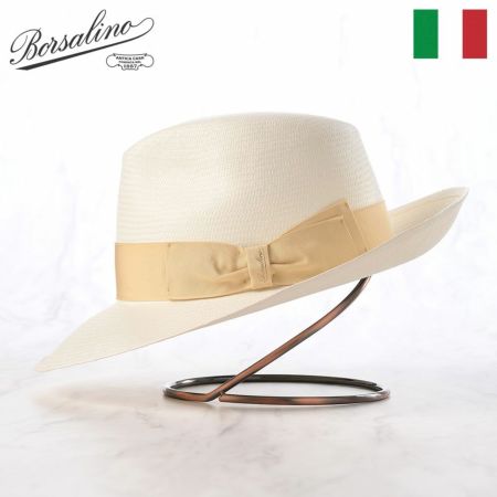 ボルサリーノのパナマハット Panama Fine Larga（パナマファイン ラーガ） 140340 ベージュリボン