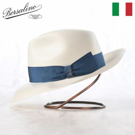 ボルサリーノのパナマハット Panama Fine Larga（パナマファイン ラーガ） 140340 ブルーリボン