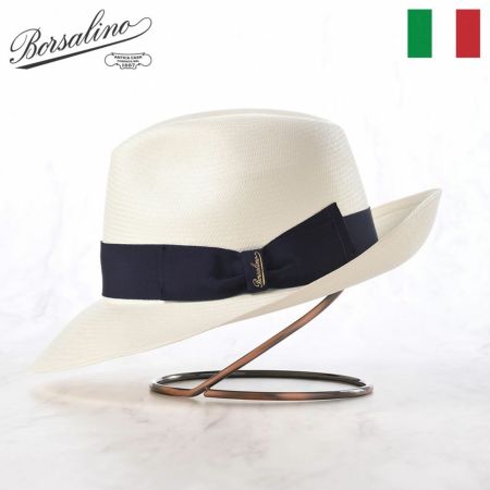 ボルサリーノのパナマハット Panama Fine Larga（パナマファイン ラーガ） 140340 ネイビーリボン
