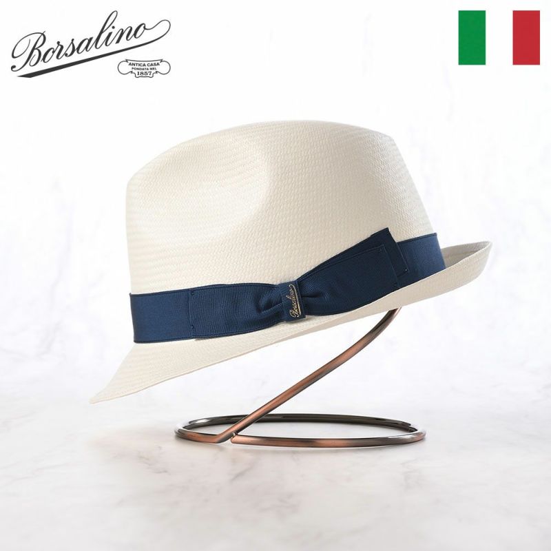 ボルサリーノのパナマハット Panama Fine Piccola（パナマファイン ピッコラ） 141055 ブルーリボン