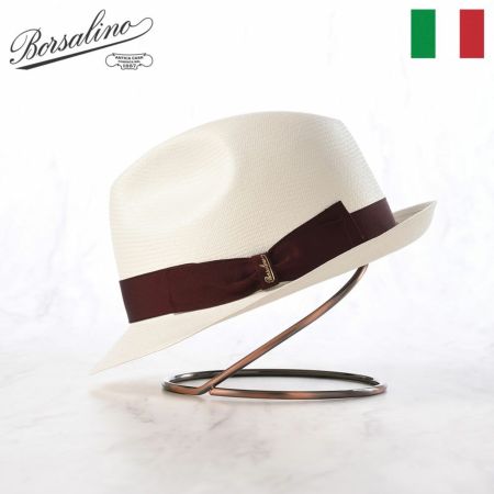 ボルサリーノのパナマハット Panama Fine Piccola（パナマファイン ピッコラ） 141055 ボルドーリボン