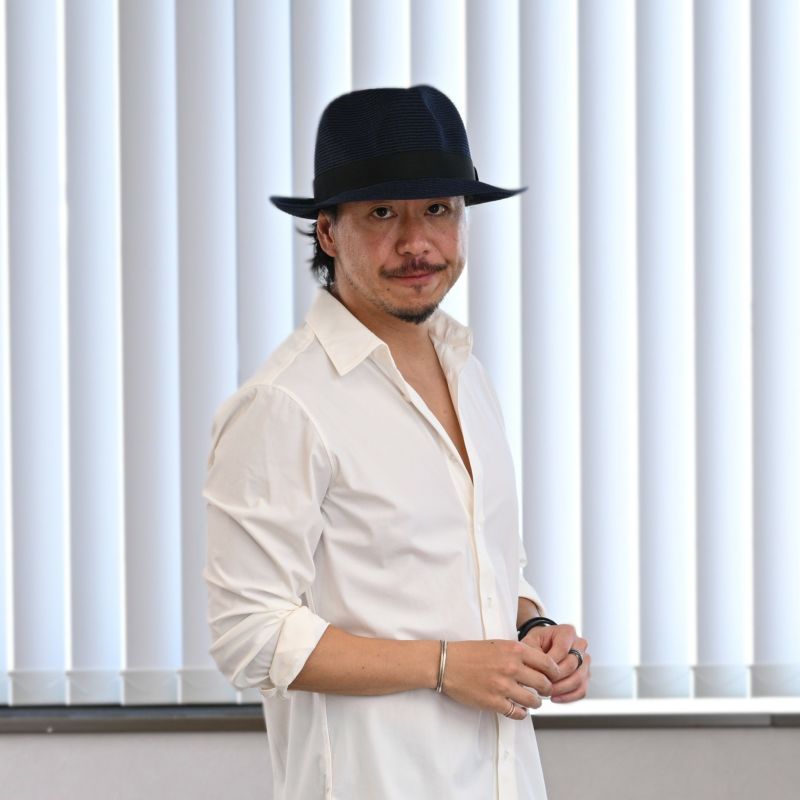 ゴールドファイルのブレードハット Washable Braid Hat（ウォッシャブル ブレードハット） ネイビー