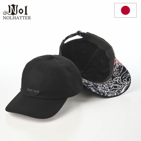 ノルのキャップ Batik Tasik Stitch（バティック タシック ステッチ） ブラック