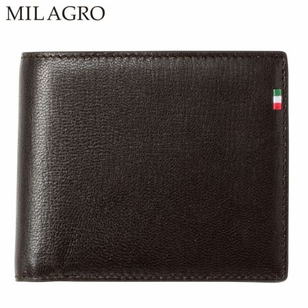 ミラグロの二つ折り財布 Palmellato Goat Leather Wallet（パルメラートゴートレザー ウォレット） CA-PG-653 ダークブラウン