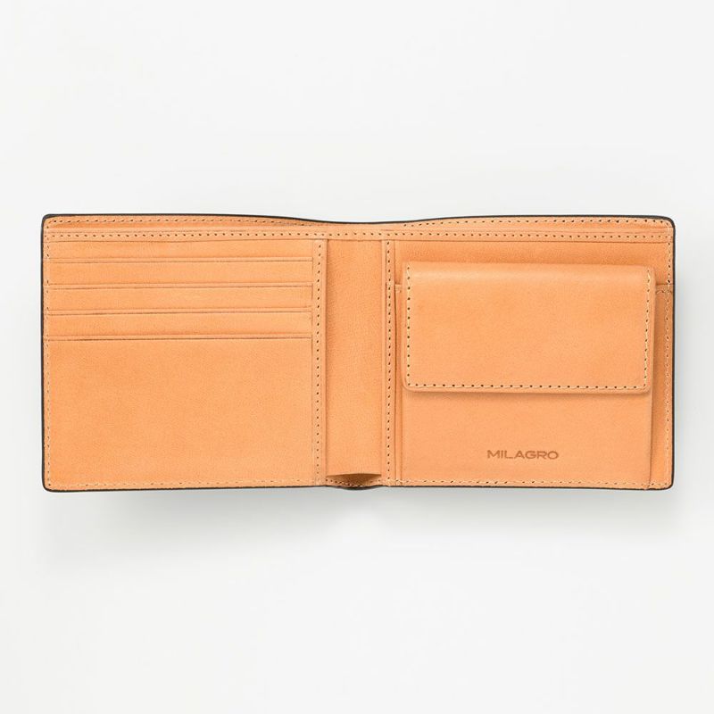 ミラグロの二つ折り財布 Palmellato Goat Leather Wallet（パルメラートゴートレザー ウォレット） CA-PG-653 ダークブラウン