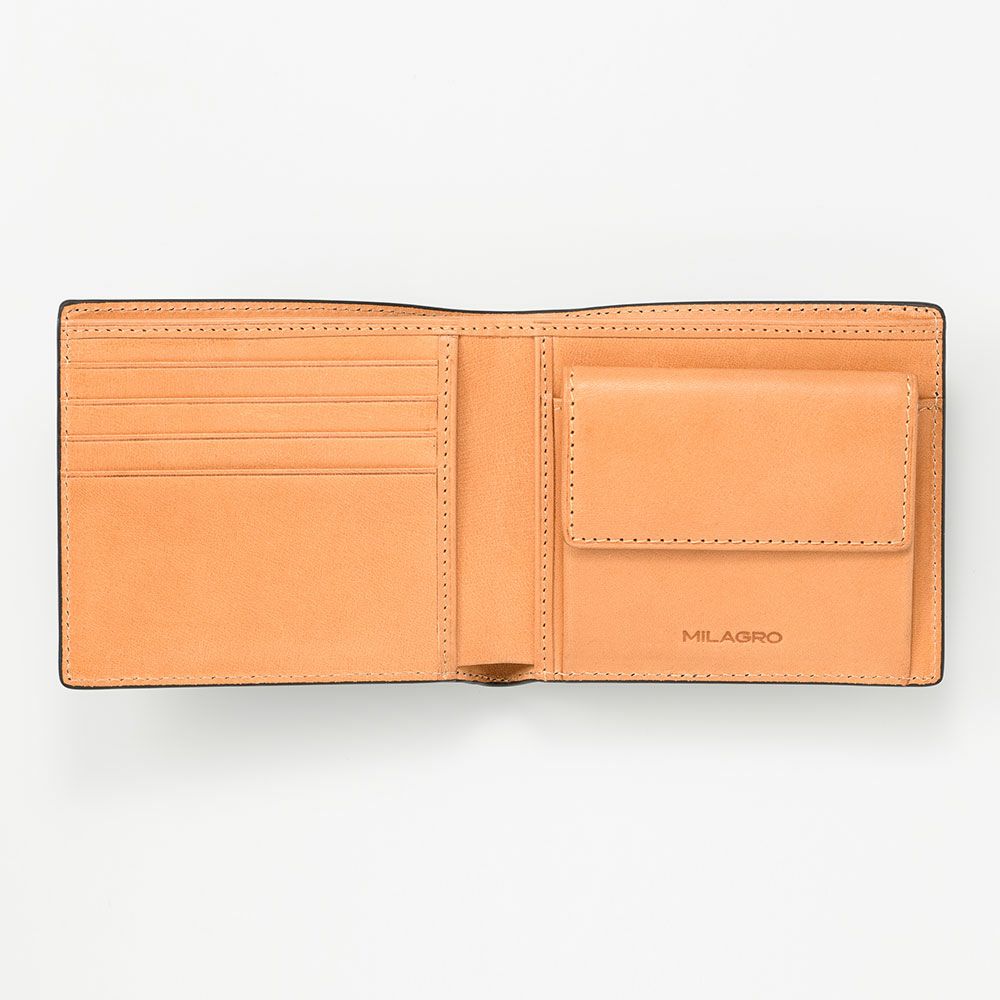 ミラグロの二つ折り財布 Palmellato Goat Leather Wallet（パルメラートゴートレザー ウォレット） CA-PG-653 ダークブラウン
