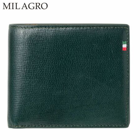ミラグロの二つ折り財布 Palmellato Goat Leather Wallet（パルメラートゴートレザー ウォレット） CA-PG-653 グリーン