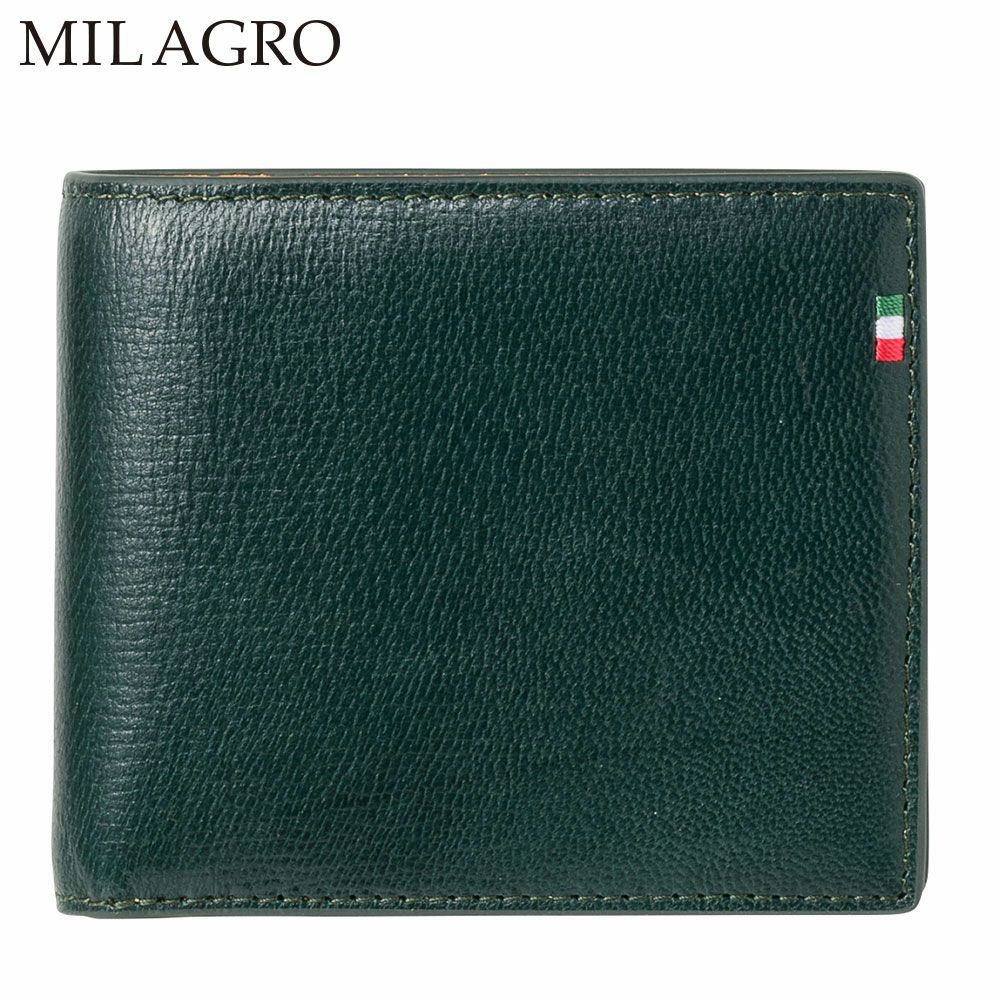 ミラグロの二つ折り財布 Palmellato Goat Leather Wallet（パルメラートゴートレザー ウォレット） CA-PG-653 グリーン