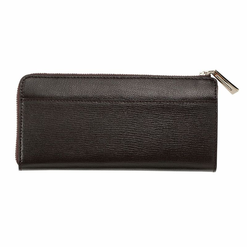 ミラグロの長財布 Palmellato Goat Leather L-zip Wallet（パルメラートゴートレザー L字ファスナー ウォレット） CA-PG-654 ダークブラウン