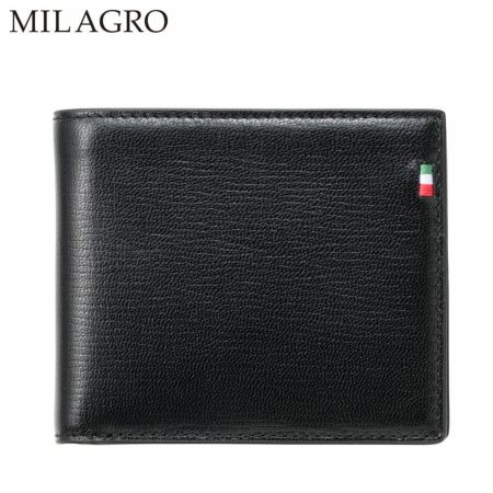 ミラグロの札入れ Palmellato Goat Leather Billfold（パルメラートゴートレザー ２つ折り札入れ） CA-PG-671 ブラック
