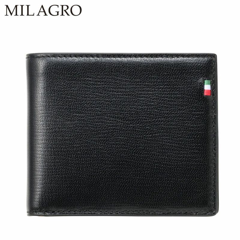 ミラグロの札入れ Palmellato Goat Leather Billfold（パルメラートゴートレザー ２つ折り札入れ） CA-PG-671 ブラック