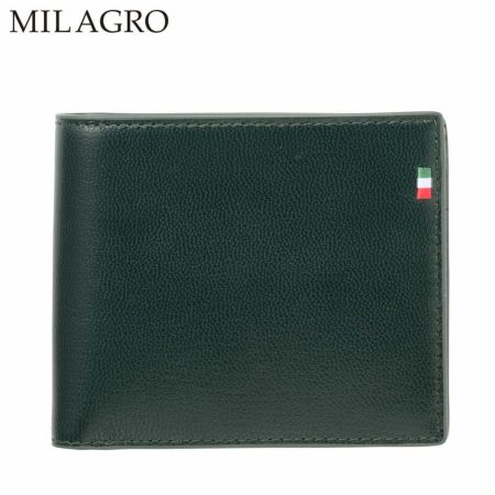 ミラグロの札入れ Palmellato Goat Leather Billfold（パルメラートゴートレザー ２つ折り札入れ） CA-PG-671 グリーン
