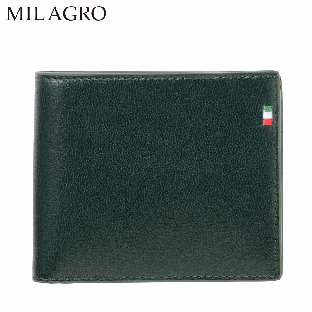 ミラグロの札入れ Palmellato Goat Leather Billfold（パルメラートゴートレザー ２つ折り札入れ） CA-PG-671 グリーン