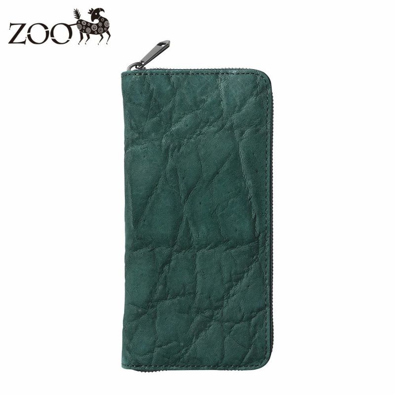 ズーの長財布 ELEPHANT Zip-around Long Wallet（エレファント ジップアラウンド ロングウォレット） ZLW-101 グリーン