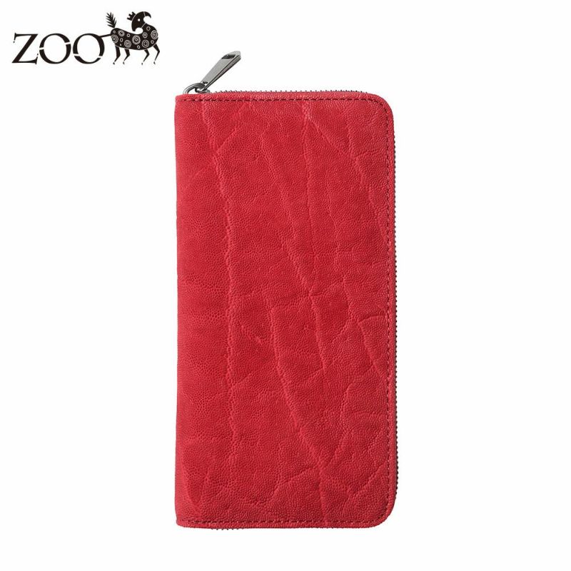 ズーの長財布 ELEPHANT Zip-around Long Wallet（エレファント ジップアラウンド ロングウォレット） ZLW-101 レッド