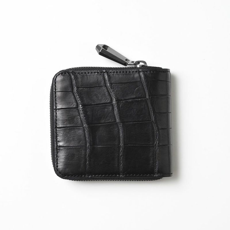 ズーの二つ折り財布 POROSUS Zip-around Wallet（ポロサス ジップアラウンドウォレット） ZBF-033 ピアノブラック