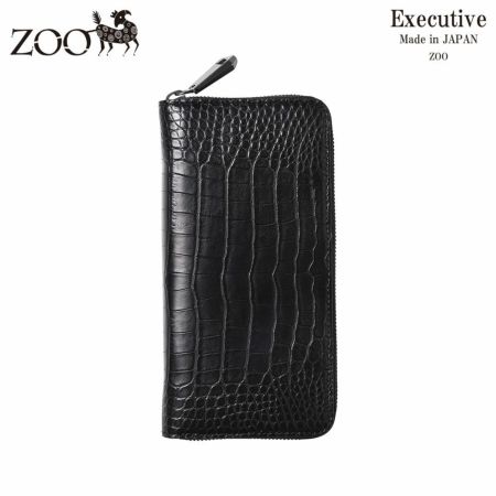 ズーの長財布 ALLIGATOR  Zip-around Long Wallet（アリゲーター ジップアラウンド ロングウォレット） ZLW-151 ピアノブラック