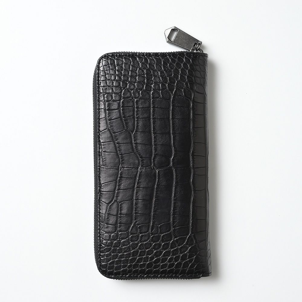 ズーの長財布 ALLIGATOR  Zip-around Long Wallet（アリゲーター ジップアラウンド ロングウォレット） ZLW-151 ピアノブラック