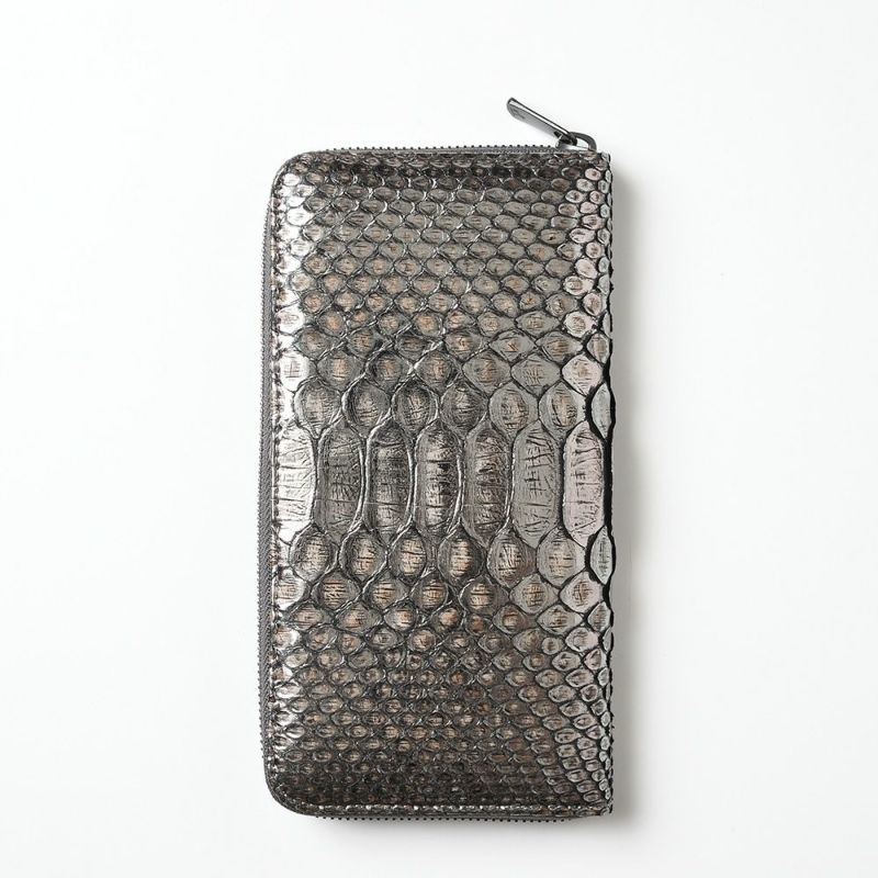ズーの長財布 DIAMOND PYTHON Zip-around Long Wallet（ダイヤモンドパイソン ジップアラウンド ロングウォレット） ZLW-158 アンティークシルバー