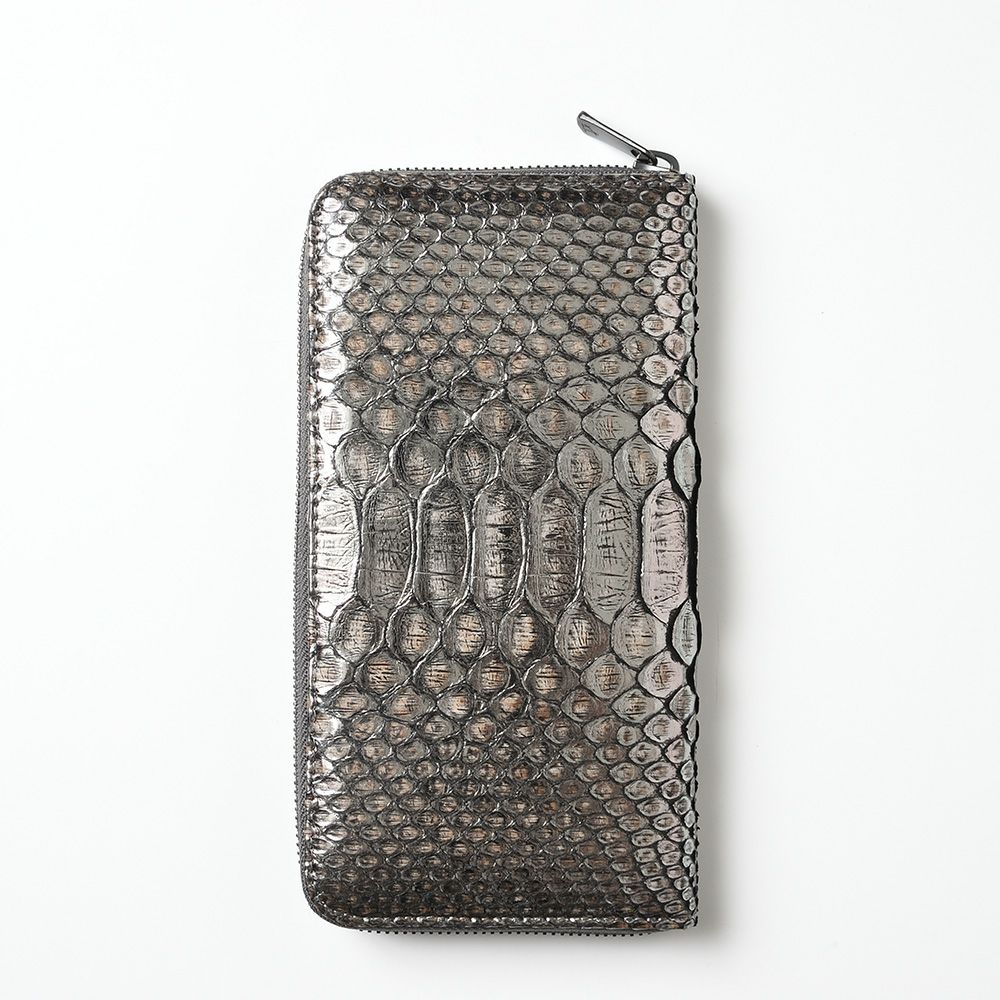 ズーの長財布 DIAMOND PYTHON Zip-around Long Wallet（ダイヤモンドパイソン ジップアラウンド ロングウォレット） ZLW-158 アンティークシルバー