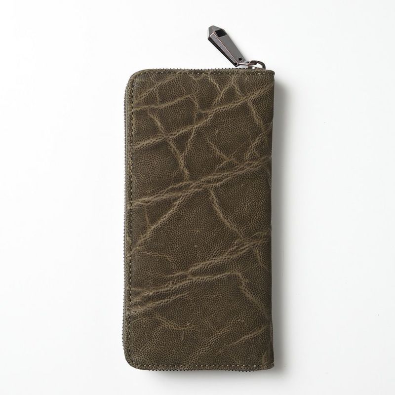 ズーの長財布 ELEPHANT Zip-around Long Wallet（エレファント ジップアラウンド ロングウォレット） ZLW-139 ボトルグリーン