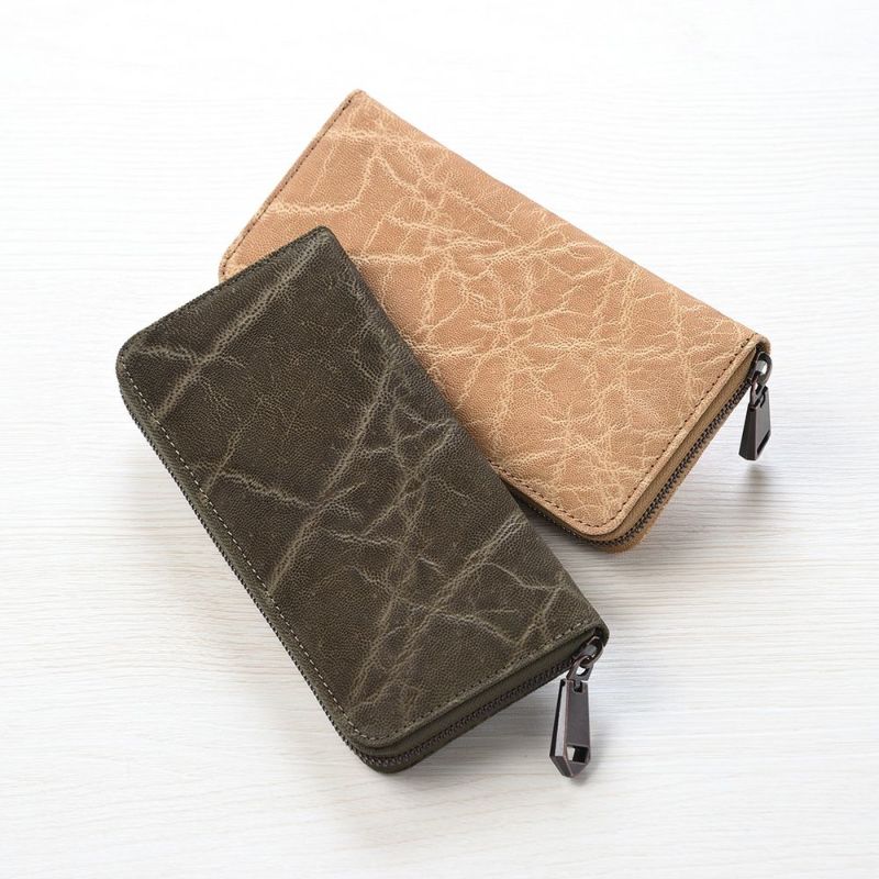 ズーの長財布 ELEPHANT Zip-around Long Wallet（エレファント ジップアラウンド ロングウォレット） ZLW-139 ボトルグリーン