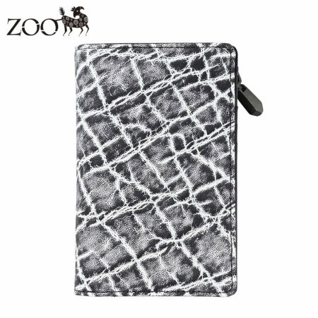 ズーの二つ折り財布 ELEPHANT Middle Wallet（エレファント ミドルウォレット） ZMW-029 ブラッククラッシュ