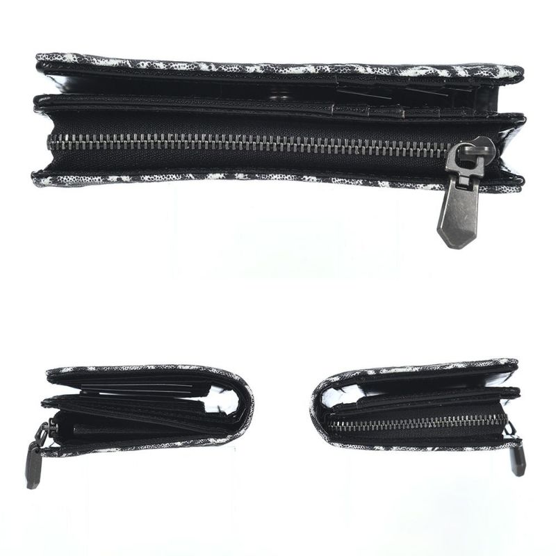 ズーの二つ折り財布 ELEPHANT Middle Wallet（エレファント ミドルウォレット） ZMW-029 ブラッククラッシュ