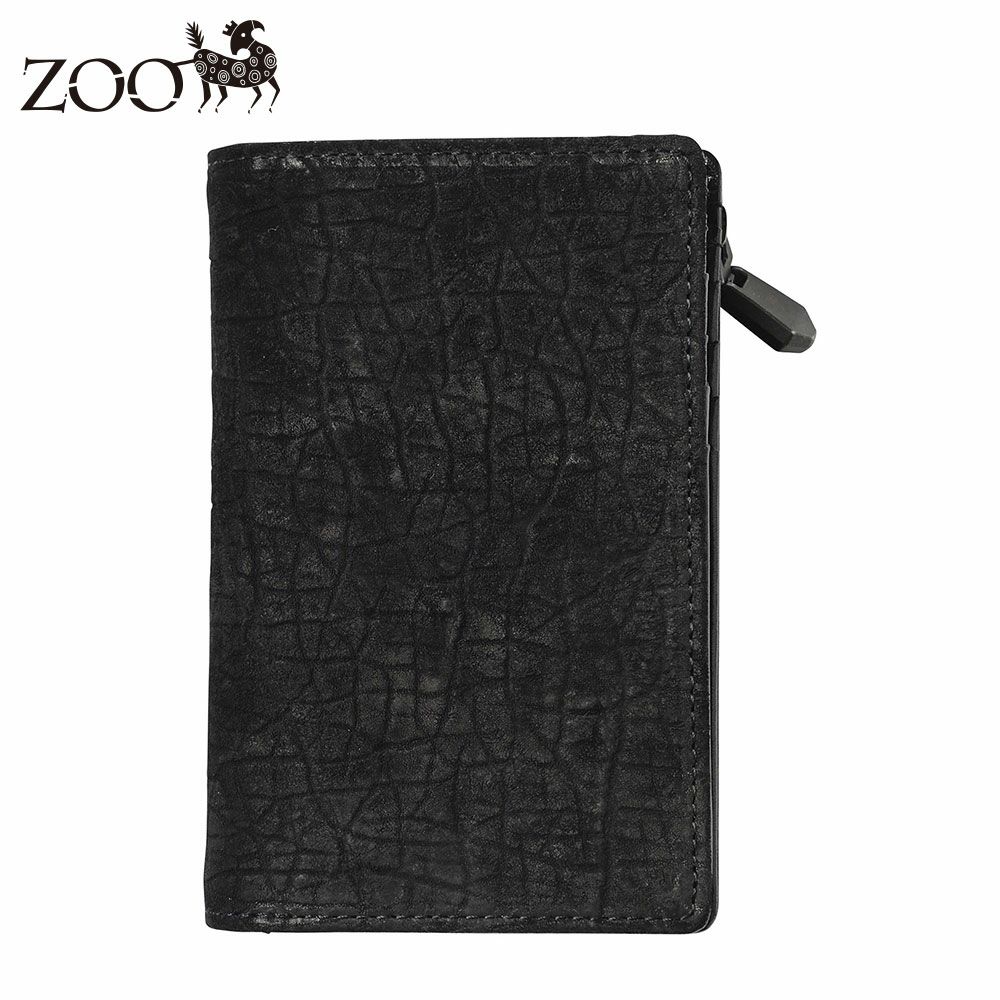 ズーの二つ折り財布 HIPPO Middle Wallet（ヒッポー ミドルウォレット） ZMW-033 ブラック