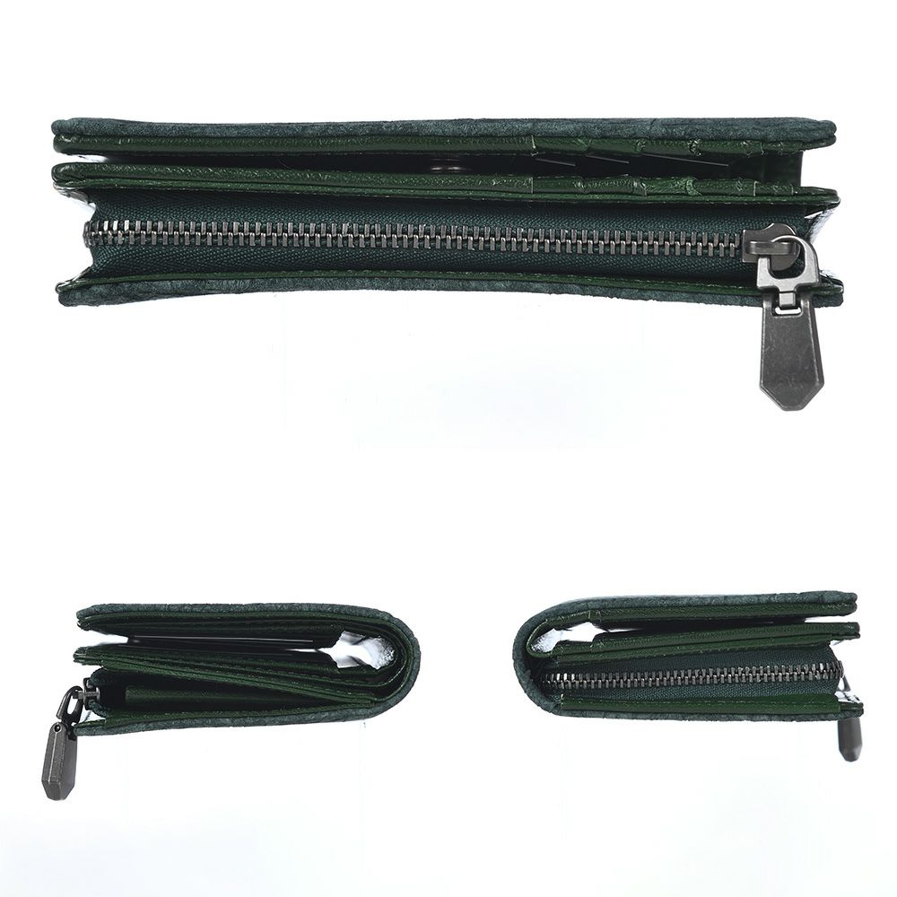 ズーの二つ折り財布 HIPPO Middle Wallet（ヒッポー ミドルウォレット） ZMW-033 グリーン