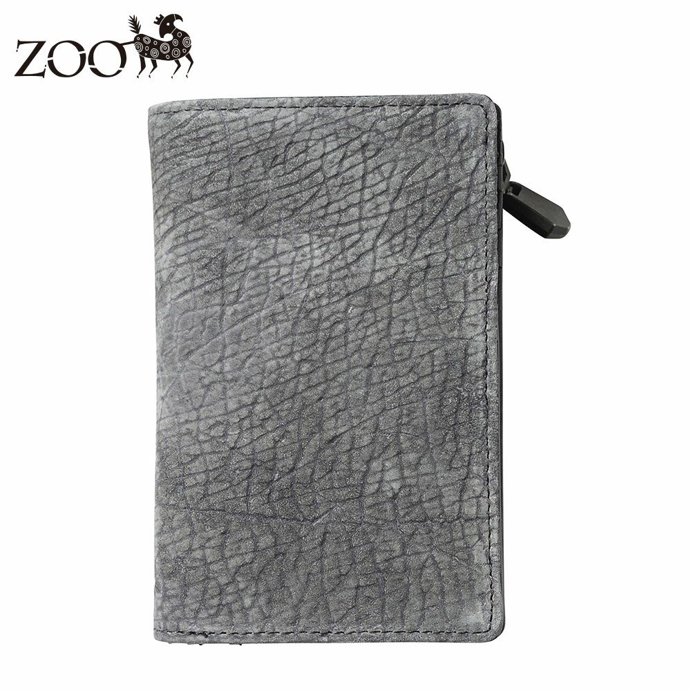 ズーの二つ折り財布 HIPPO Middle Wallet（ヒッポー ミドルウォレット） ZMW-033 グレー