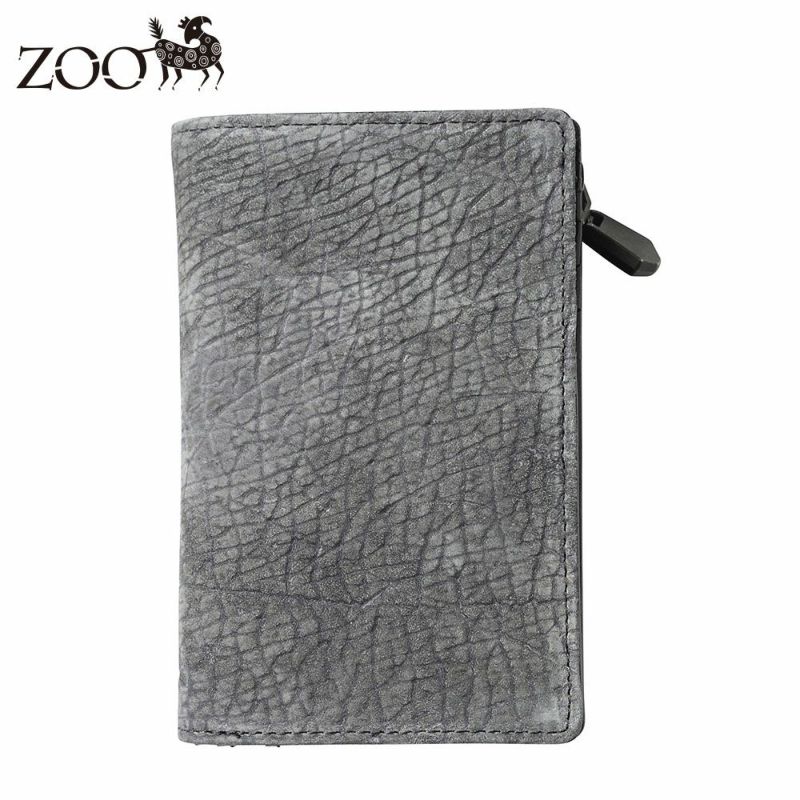 ズーの二つ折り財布 HIPPO Middle Wallet（ヒッポー ミドルウォレット） ZMW-033 グレー