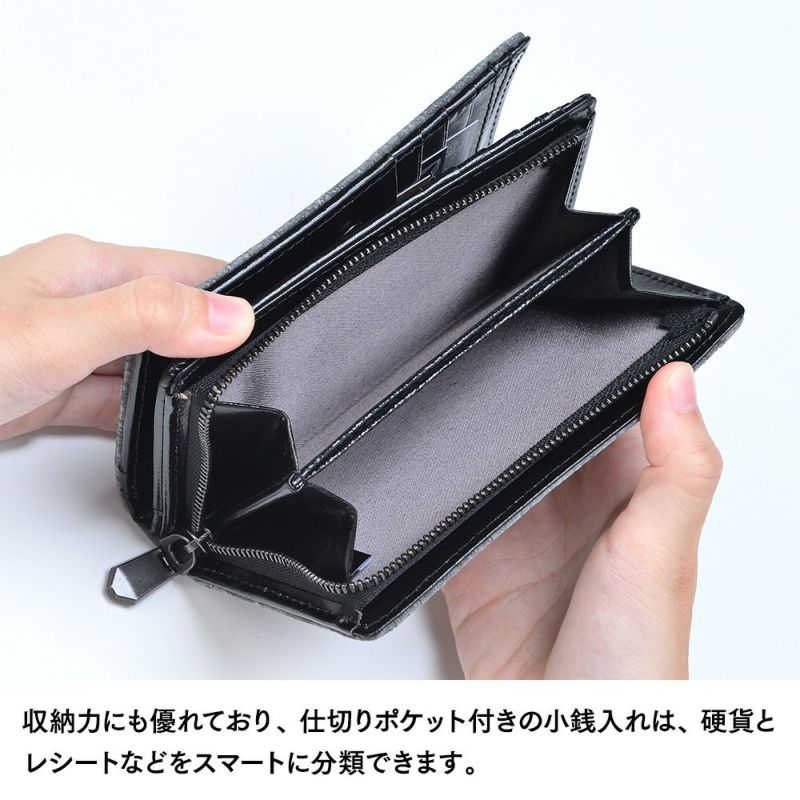 ズーの二つ折り財布 HIPPO Middle Wallet（ヒッポー ミドルウォレット） ZMW-033 グレー