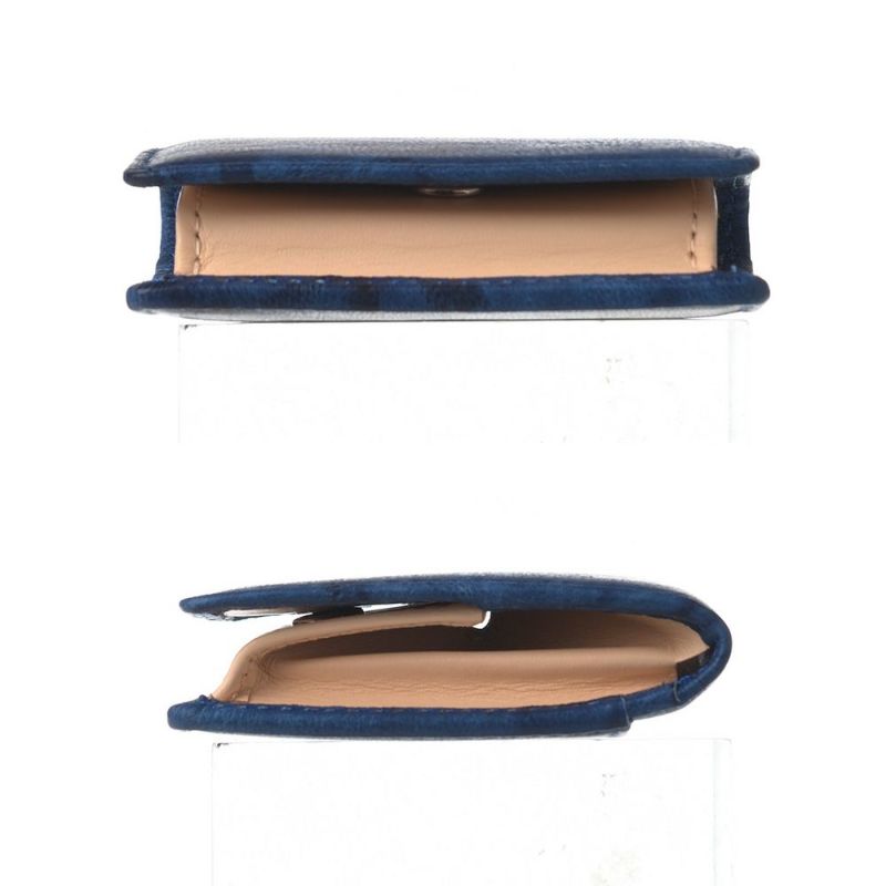 キクヒロの小銭入れ 藍染 BOX小銭入れ ディープブルー